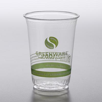 Fabri-Kal GC16S Greenware 16/18 oz. Compostable Clear Customizable Plastic  Cold Cup - 50/Pack