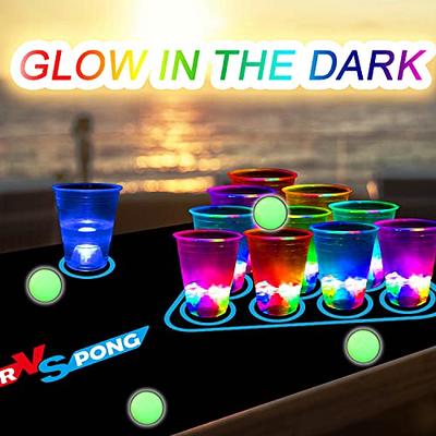 noveltymeme 45 PCS Glow in the Dark Beer Pong Table Mat, Drinking Game Pong  Game with Party Cups, Glow Pongs for Indoor Outdoor Party Game Party  Supplies Decoration Flashing&Red&Blue - Yahoo Shopping