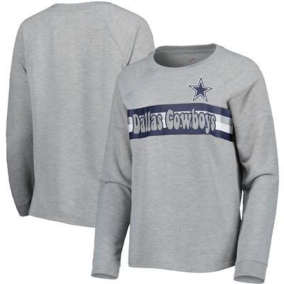 Juniors Heathered Gray Cleveland Browns All Striped Up Raglan Long Sleeve T- Shirt