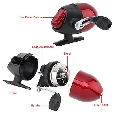 Conskyee Spincast Fishing Reel, 3:1Ratio Mini Closed Face Fishing Reel with  Fishing Lines (Red, Right Hand) - Yahoo Shopping