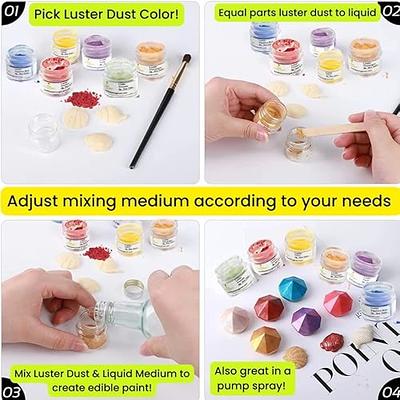 Edible Spray luster dust powder pump, Rose Gold, Silver and Gold, Metallic  Dust Spray Pump dispenser 5 gram each for cake decoration, Food grade Paint