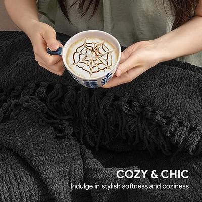  ZHANGW Cunky Knit Blanket Cozy Warm Chenille Knitted Throw  Blankets Bed Cable Throw Blanket, Gift, Machine Washable Bedding : לבית  ולמטבח