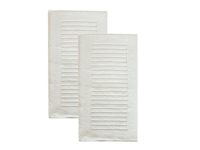 Amrapur Overseas Stripe bath mat 21-in x 34-in Taupe Cotton Bath