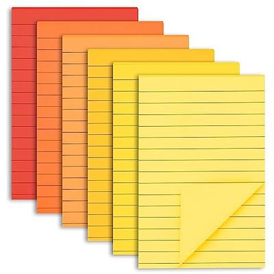 Sticky Notes 4x6, 6 Color Bright Colorful Sticky Pad, 6 Pads/Pack, 45  Sheets/Pad, Self-Sticky Note Pads