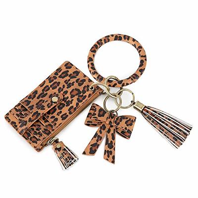 TSNSOEEO Wristlet Keychain Bracelet Wallet, Key Ring Silicone Bead