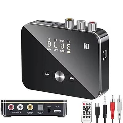 Bluetooth Receiver for Home Stereo RCA, 3.5mm AUX Wireless Audio Adapter  for Home and Car Stereo System,NFC-Enabled 