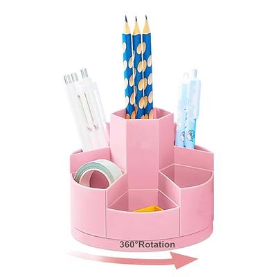 Artby7 Desk Organizer Pencil Holder for Desk, 2 Pack 360° Rotating Pen  Holder for Tabletop Desktop Storage Stationery Supplies Organizer, Cream  Pencil Cup Brushes Crayons Markers Holder - Yahoo Shopping