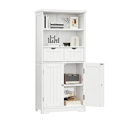 Irontar Bathroom Cabinet, Freestanding Bathroom Storage Cabinet with Drawer  and Adjustable Shelf, Kitchen Cupboard, Floor Cabinet for Bathroom, Home