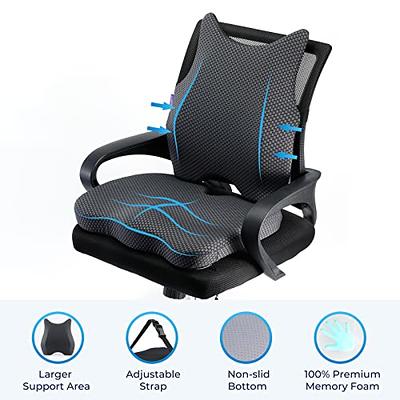 Ergonomic Seat Cushion for Office Chairs, Gaming Chair and Cars - Enhances  Posture and Support, Provides Pressure Relief for Tailbone, Support &  Hemorrhoid Decompression 