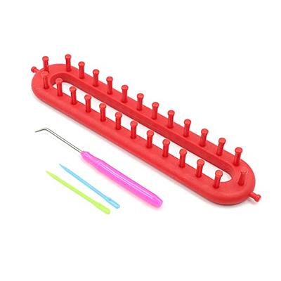 Knitting Loom Knitter Kit Plastic Yarn Cord Knitter with Hook