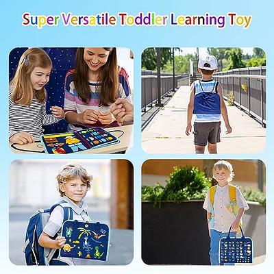 Busy Board Toddler Travel Toys: Sensory Toys for Toddlers 1 2 3 4 Year Old  Boy Gifts Montessori Activity - Toddler Airplane Travel Essentials & Road