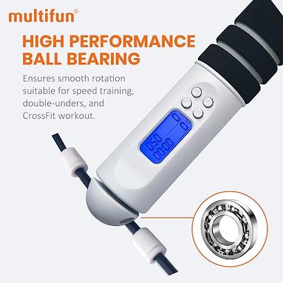 Jump Rope, multifun Speed Skipping Rope with Calorie Counter, Adjustable  Digital Counting Jump Rope with Ball Bearings and Alarm Reminder for  Fitness