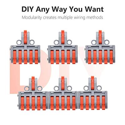 XALXMAW 10Pcs Lever Wire Connectors, 1 in 3 Out DIY Mini Splice Compact  Quick Electrical Connector, 24-12 AWG - XALXMAW Wire Connectors