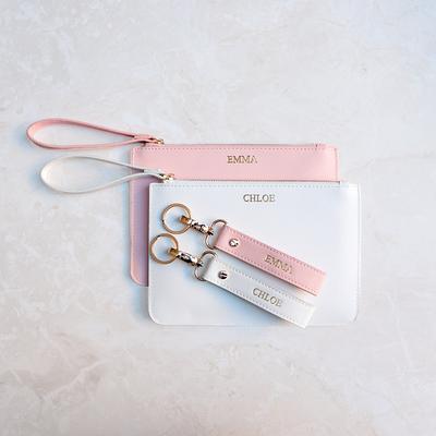 PADMARAJ bridal Pink ladies customized name clutch personalized custom purse  bag women party nikah wedding gift : Amazon.in: Fashion