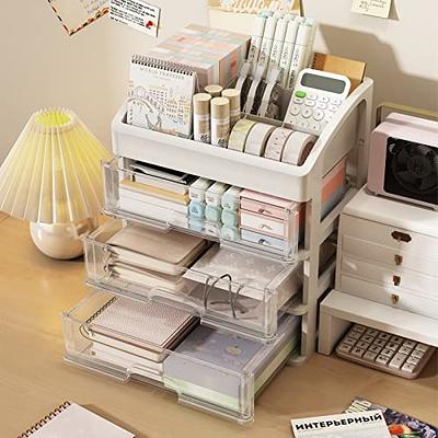 Desk Organizer with Drawers, 3 Drawer Desktop Plastic Storage, Clear  Desktop Storage Drawers, Pen Holder Organizer, Office Supplies Office  Organizers and Storage, Desk Storage for Office, Bathroom - Yahoo Shopping