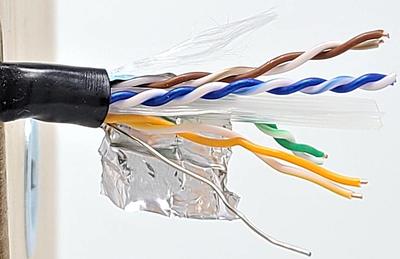 Micro Connectors, Inc 250 ft. CAT 6 Solid STP Outdoor 23AWG Bulk Ethernet  Cable Blue TR4-560BLOU-250 - The Home Depot