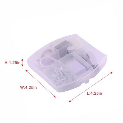 LD Clear Mini Office Supply Kit Portable Case with Scissors, Paper