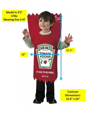 Adult Heinz Ketchup Bottle Costume