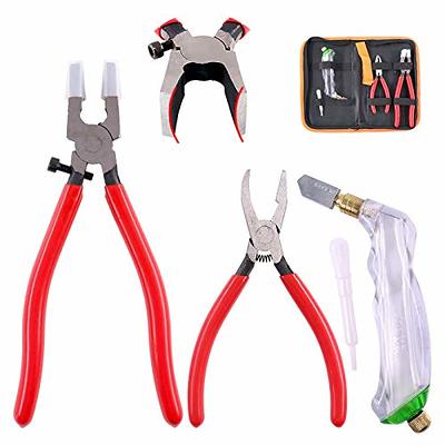 Pliers with Curved Jaws, Glass Running Pliers Heavy Duty with