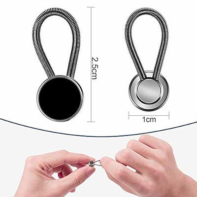 12/8/4Pcs Collar Extenders, Comfy & Premium Invisible Neck Extender, Adds 1  in Instantly, Button Extenders for Mens Dress Shirts Suits Trouser, Coat,  Shirts (Black, White, Silver)