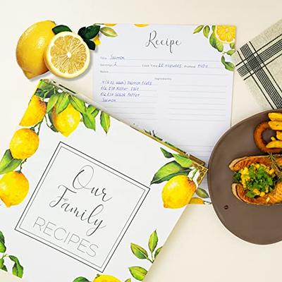 Cookbook People 4x6 Lemon Linen Tabbed Recipe Card Dividers