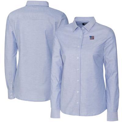 Women's Cutter & Buck Light Blue Baltimore Ravens Oxford Stretch Long Sleeve Button-Up Shirt