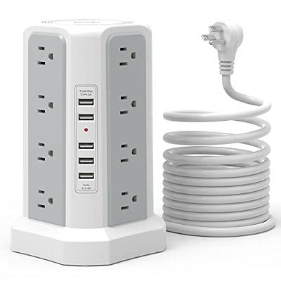 Power Strip Tower with USB C-Surge Protector with 9 AC Multiple Outlet and  4 USB