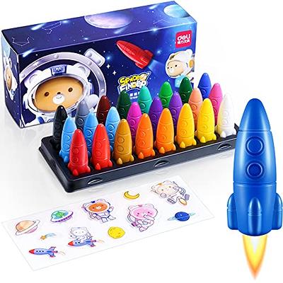  Lebze Toddler Crayons, 24 Colors Non Toxic Crayons for