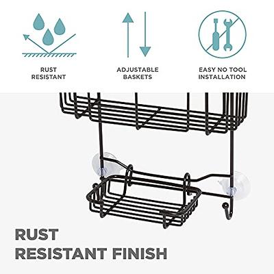 Zenna Home Over The Door Adjustable Rust-resistant Shower Caddy Stainless  Steel : Target