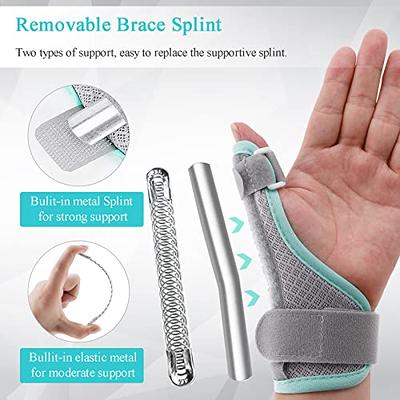 Thumb Splint Brace + 2 Trigger Finger Splint, Reversible Thumb