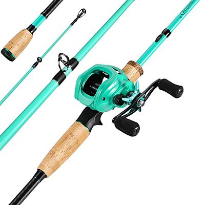 Sougayilang Baitcaster Combo, 2Pc Baitcasting Fishing Rod and Reel