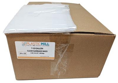 PlasticMill 55-Gallons Clear Outdoor Plastic Recycling Trash Bag