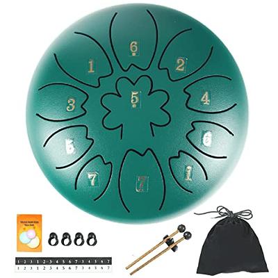 Lronbird Steel Tongue Drum 6 Inch 8 Notes Hand Drums with Bag Sticks Music  Book, Sound Healing Instruments for Musical Education Entertainment