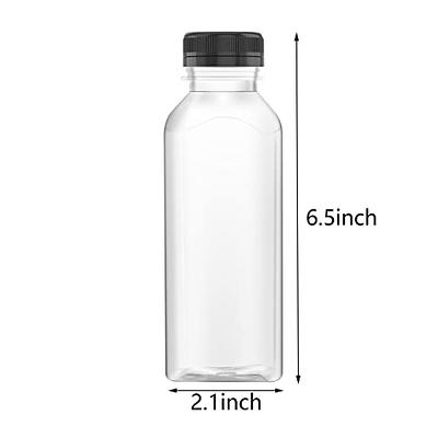5pcs Plastic Juice Bottle, Clear Drink Container With Large Capacity And  Leakproof Lid, Ideal For Iced Coffee, Juice, Milk And Diy Beverage