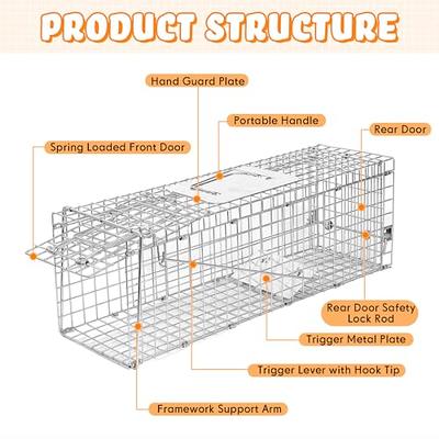 Chipmunk Trap Humane Live Cage Catch and Release Hamsters,Hook Design