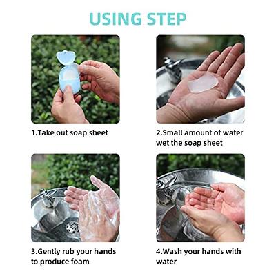 Foaming Soap Flake Washing Hand Paper Slice Sheet Travel Portable 1 Box~