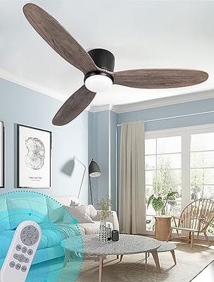 BESKETIE 20 Modern Ceiling Fans with Lights, Low Profile Ceiling Fan with  Lights and Remote Control