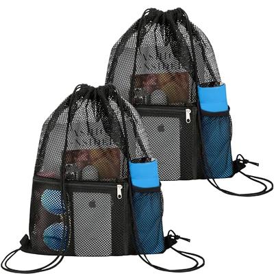 WANDF Swim Bag Mesh Drawstring Backpack Beach Backpack for Swimming, Gym,  and Workout Gear