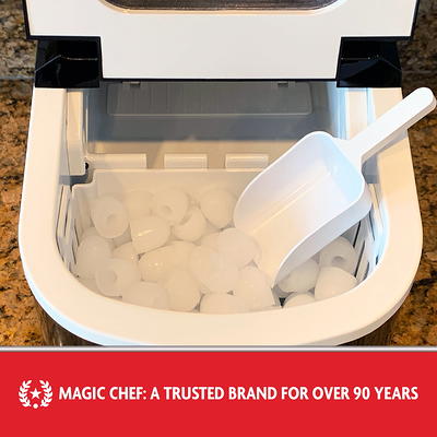 Magic Chef 27 lb. Capacity Portable Countertop Ice Maker, Silver (Bullet Ice)  - Yahoo Shopping