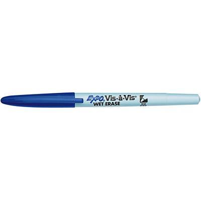 Expo Vis-a-Vis Wet Erase Markers, Fine Point, Assorted, 8/Pack (16078), Staples