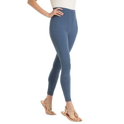 Plus Size Women's Stretch Cotton Legging by Woman Within in Heather Navy ( Size M) - Yahoo Shopping