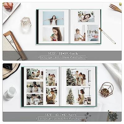 Self-adhesive Photo Album With Magnetic Pages For 3x5, 4x6, 5x7, 6x8, 8x10,  8.5x11, 11x10.6 Photos, Diy Scrapbook With 40 Pages Linen Cover Including  Metal Pens And Diy Accessories, 11x10.6 Inches