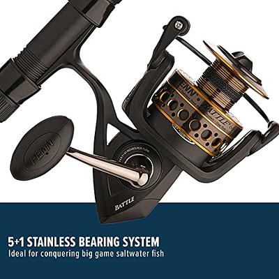 PENN Battle Spinning Reel and Fishing Rod Combo Kit with Spare