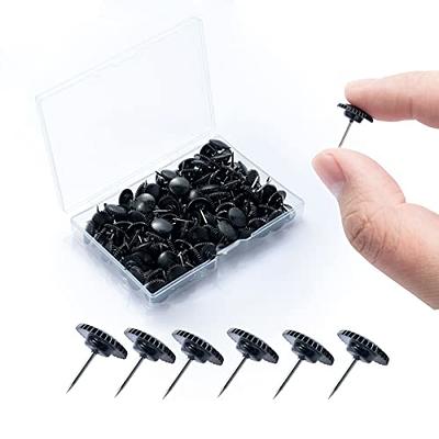 200pcs-Pack Push Pins: Clear Plastic Head, Steel Point, Thumb