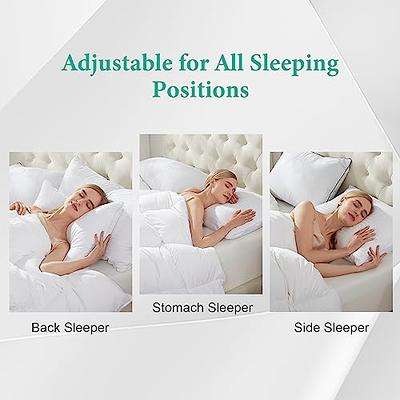 APSMILE 100% Cotton Shell Pillows Set of 2, Down Alternative Bed Pillow for  Stomach, Side, And Back Sleepers，Standard/Twin Size 