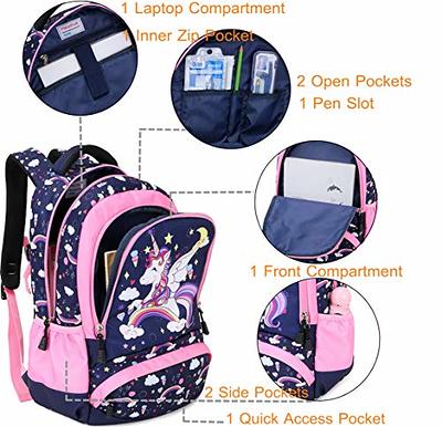 Meisohua Girls Backpack 3 in 1 Sets Unicorn School Backpack for