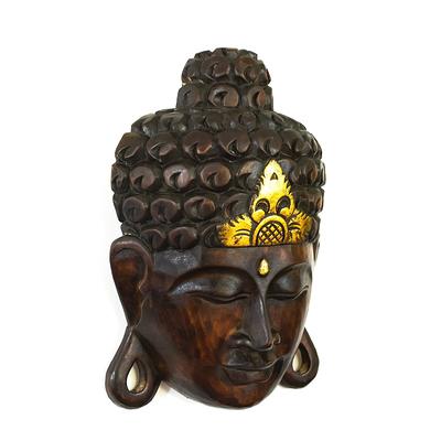 Wooden Wall Mask Serene Buddha Head Statue Hand Carved Sculpture Handmade  Figurine Gift Home Decor Accent Handcrafted - Yahoo Shopping