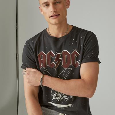 Lucky Brand Acdc Fly Splatter Graphic Tee - Men's Clothing Tops