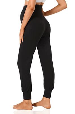 V VOCNI Women's Maternity Pants Maternity Activewear Jogger Track Cuff  Sweatpants Over The Belly Stretchy Pregnancy Pants Black&Black,X-Large -  Yahoo Shopping