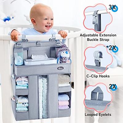 HHZ XL Hanging Diaper Caddy Organizer –Sturdy and Durable Baby Organizer –  Diaper Stacker for Changing Table, Crib, Playard or Wall & Nursery  Organization – Newborn Baby Essentials - Yahoo Shopping